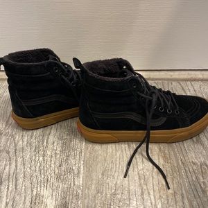 Suede Vans. Very warm and comfortable!